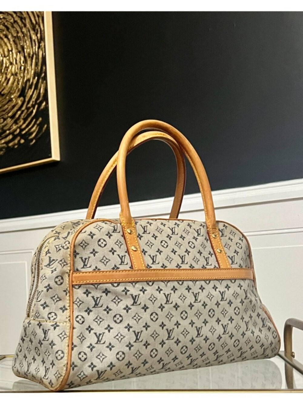 Louis Vuitton Vintage Blue Monogram Mini Lin Marie Bag 623E215P - Picture 5 of 15